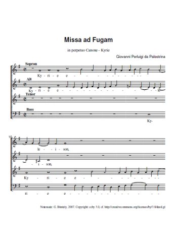 Missa ad Fugam 1. Kyrie
